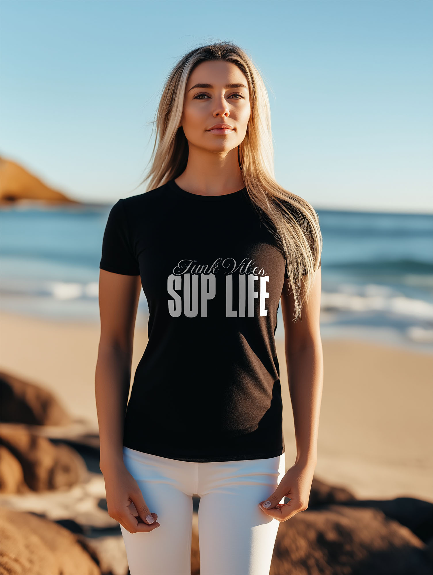 Funk Vibes SUP LIFE Black T-Shirt