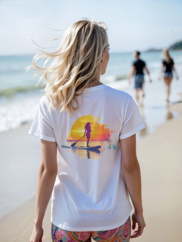 Sunset Paddleboard White T-Shirt