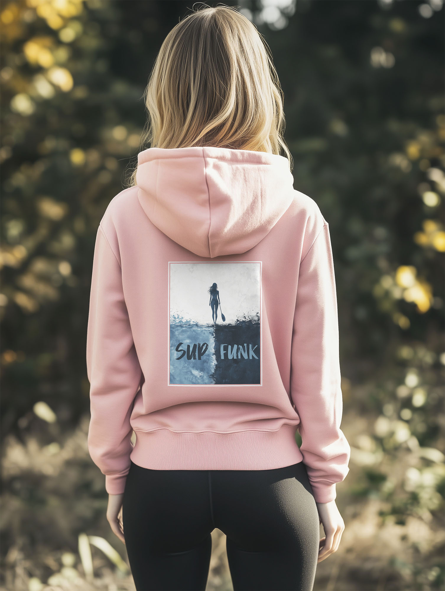 Walk On Water Cotton Pink Hoodie