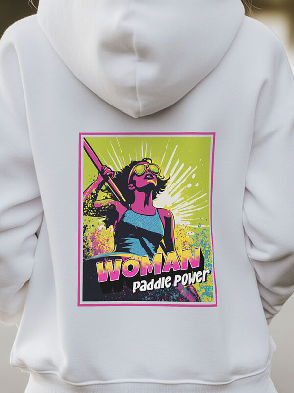 Woman Paddle Power White Hoodie - Image 3