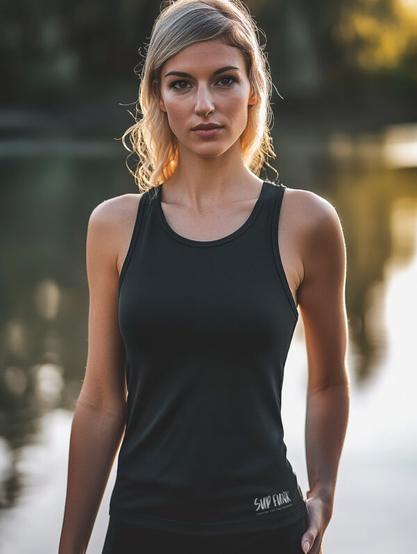 Black Tank Top small White SUP Funk Logo