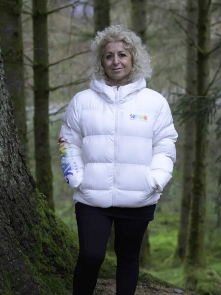 White FrostFunk Puffer Winter Jacket by SUP Funk 100% Recycled Polyester
