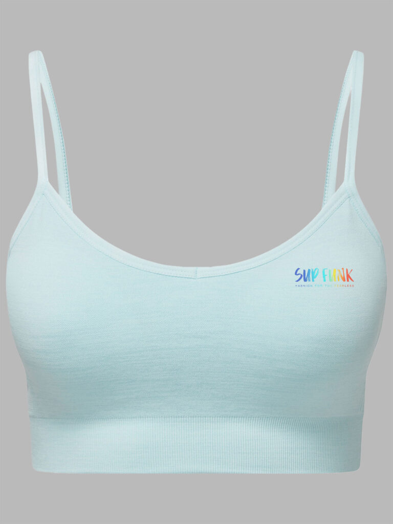 Streamline Sports Bra Sky Blue Front