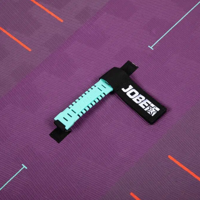 Jobe Yarra 10.6 SUP Board Aero Package Sunset Purple close up deckpad handle