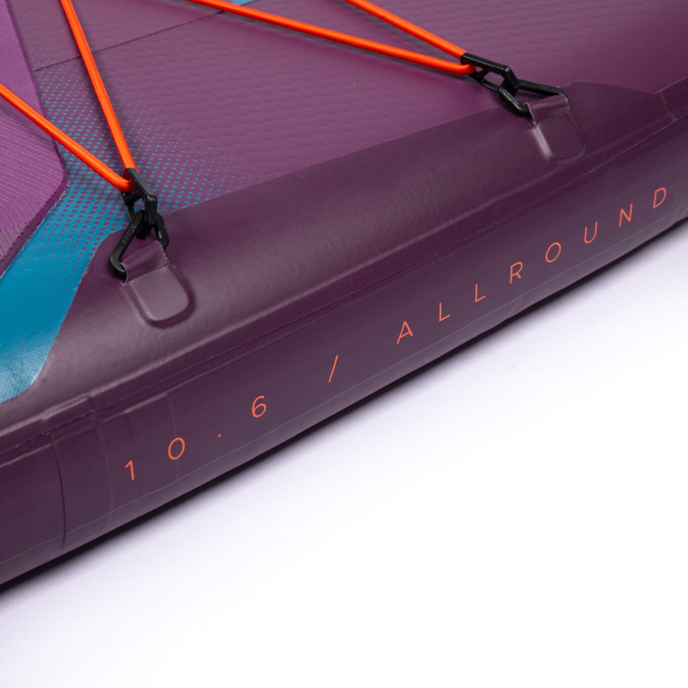 Jobe Yarra 10.6 Inflatable Paddle Board Purple close up side rail
