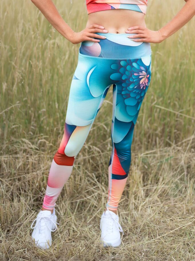 Floral Embrace Sustainable Activewear Leggings by SUP Funk