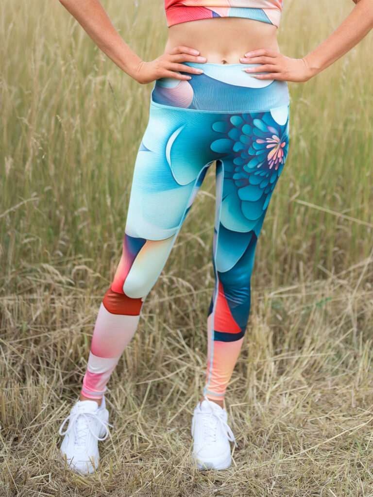 Floral Embrace Sustainable Activewear Leggings by SUP Funk