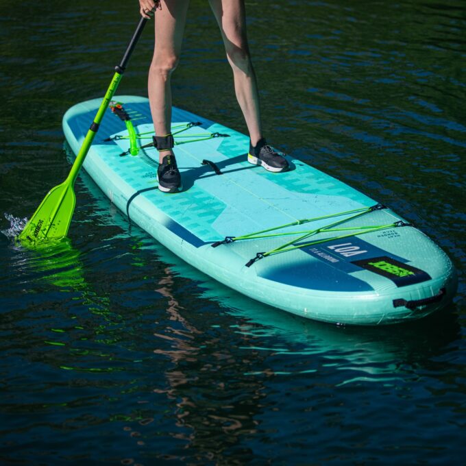 Close up of Jobe Loa 11.6 Inflatable Paddle Action Shot