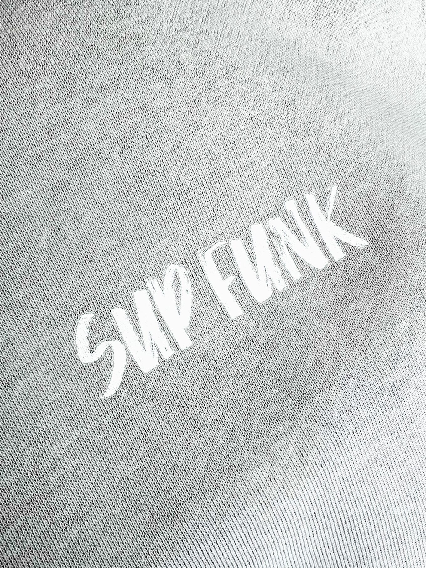 Silver SUP Funk Logo on Light Asphalt Hoodie