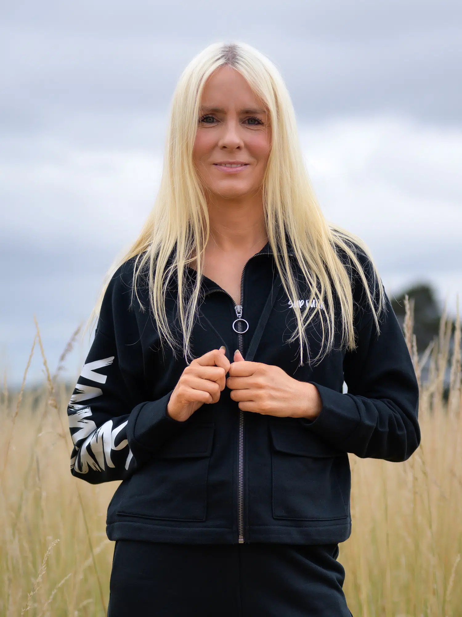 Signature Luxe Collection Zip Hoodie Jacked in black by SUP Funk
