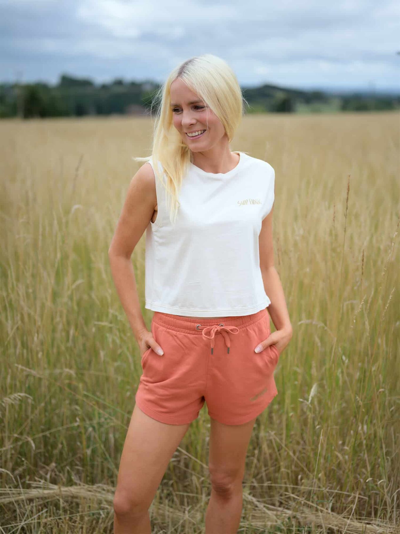 Mode Wearing Terry Luxe Chill Shorts - Terracotta Colour by SUP Funk