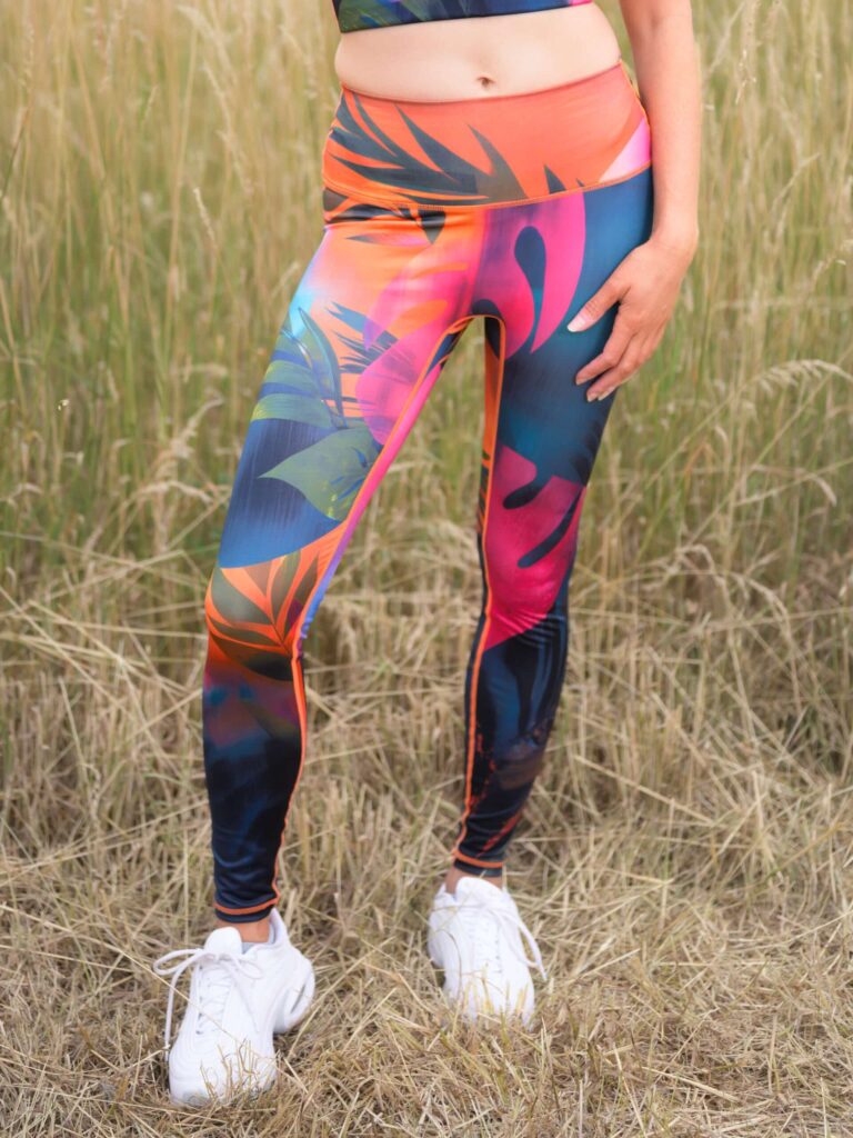 Tropical Chaos Sustainable Activewear Women's Leggings by SUP Funk