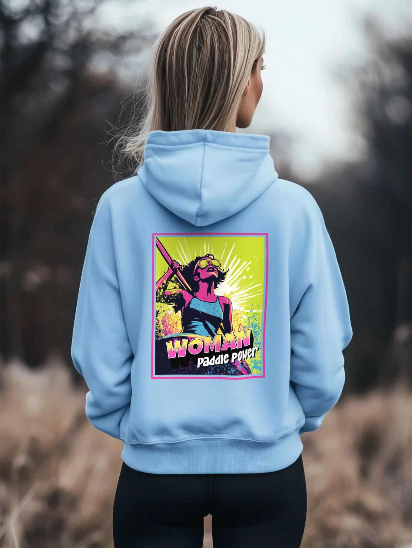 Women's Paddle Power Hoodie in Blue Soul by SUP Funk