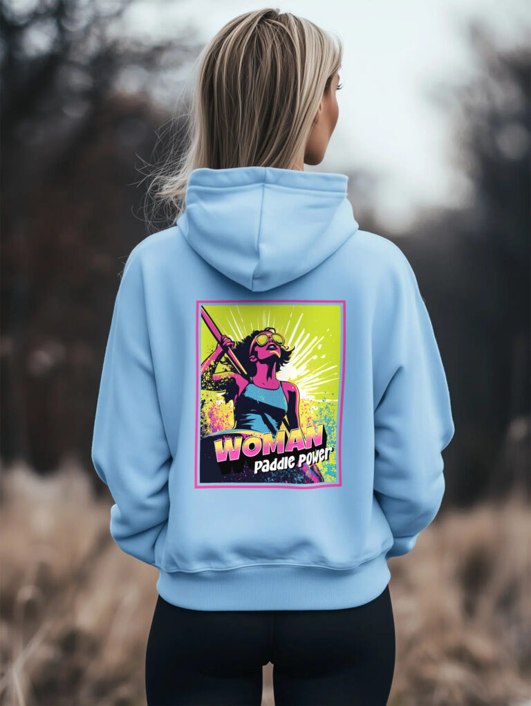 Women's Paddle Power Hoodie in Blue Soul by SUP Funk