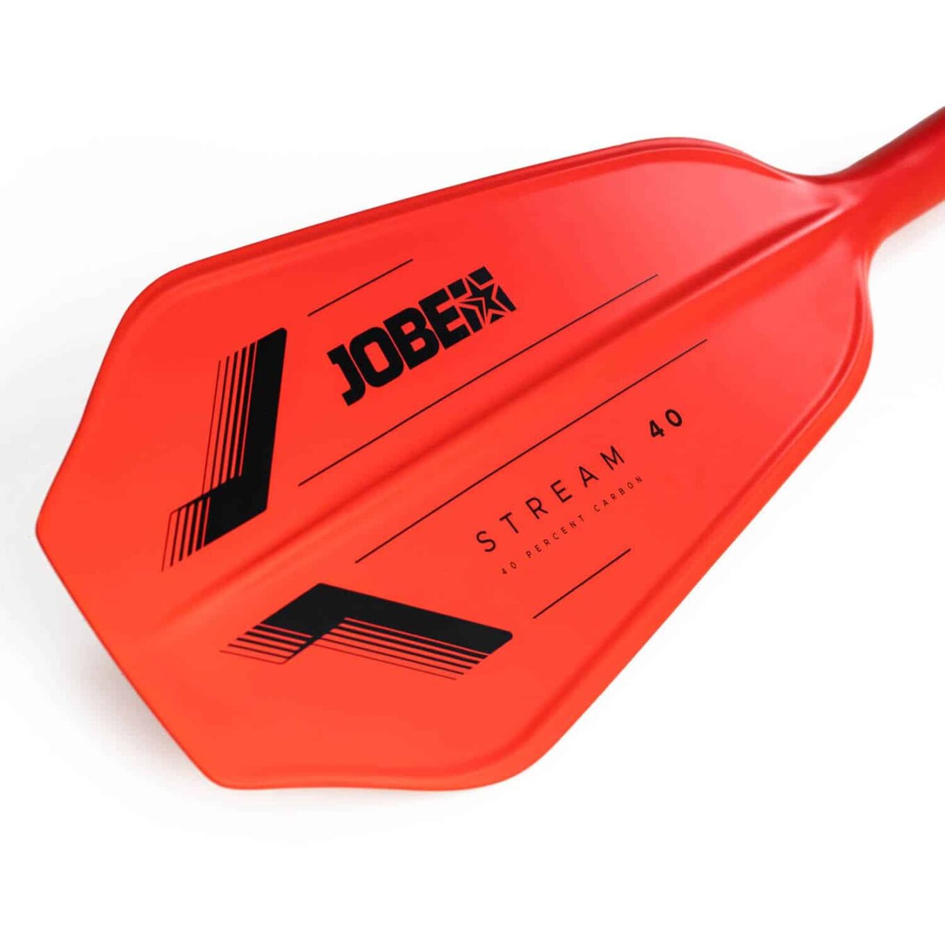 Jobe Stream Carbon 40 SUP Paddle 3 Piece in Orange - Steam close up