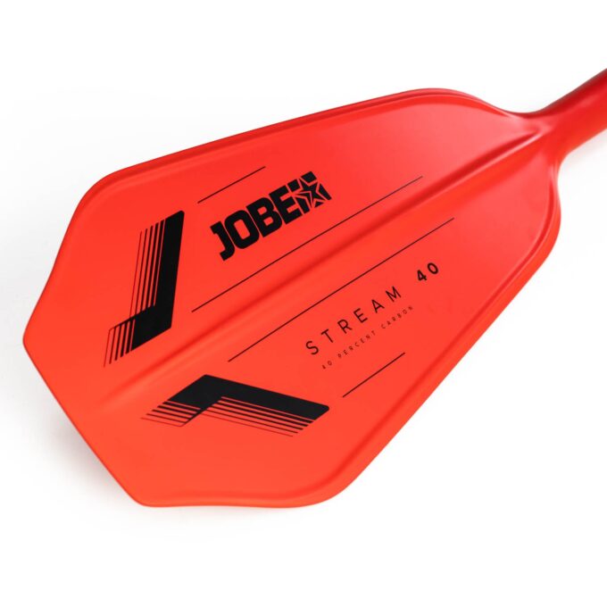 Jobe Stream Carbon 40 SUP Paddle 3 Piece in Orange - Steam close up