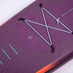 Jobe Duna 11.6 Inflatable SUP Paddleboard Purple - Closeup Rear Bungee Cord