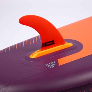 Jobe Duna 11.6 Inflatable SUP Paddleboard Purple - Closeup Fin