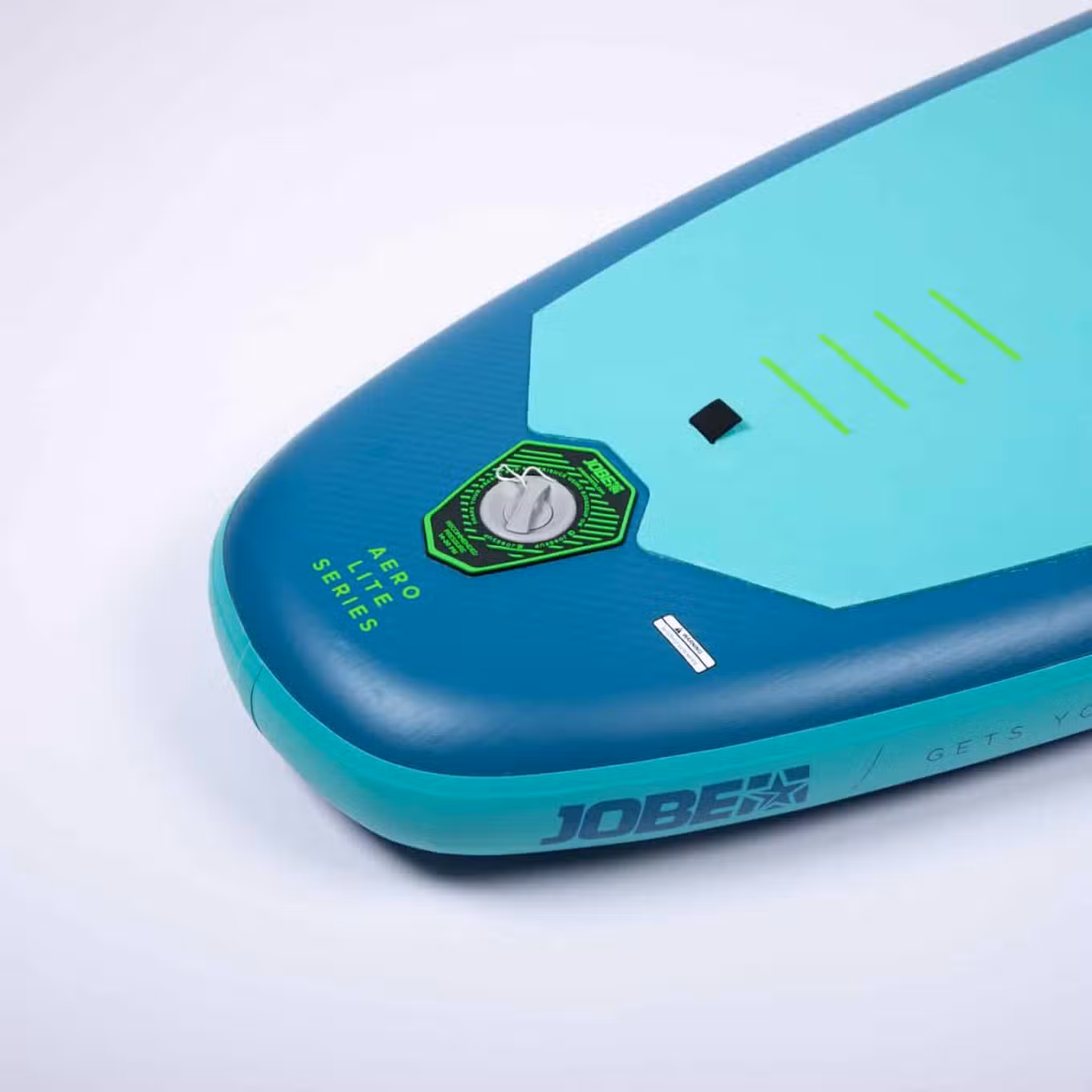 Jobe Aero Sava SUP Lite Board Package - Closeup of Halkey Roberts valve