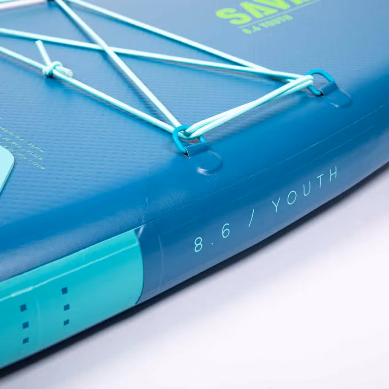 Jobe Aero Sava SUP Lite Board Package - Closeup of Bungee Storage