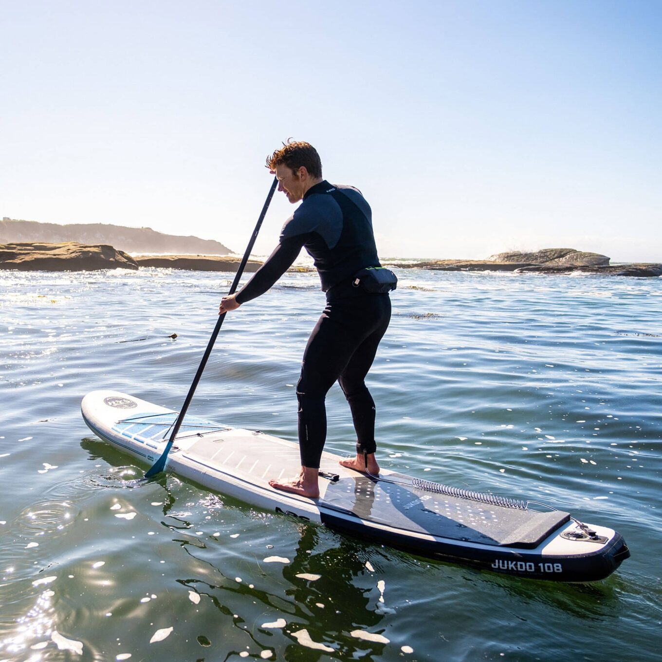 NRS Coil SUP Leash Action Shot 2