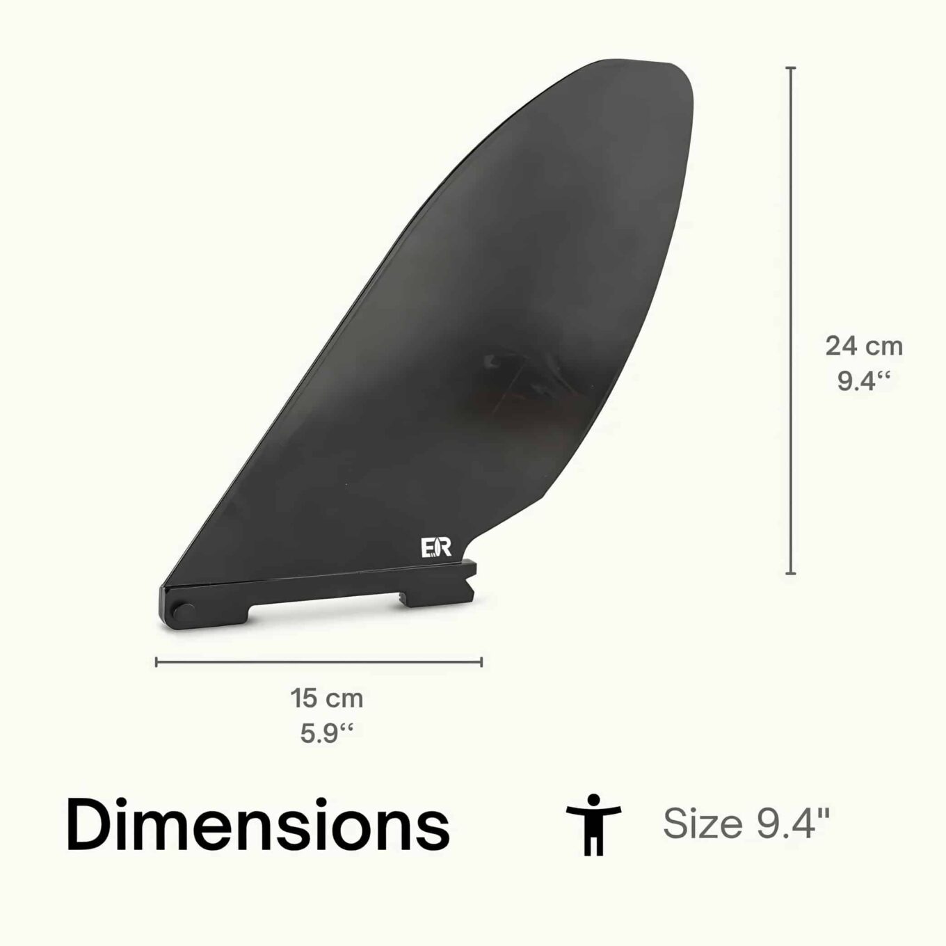 SUP Touring Fin Quick Lock Eisbach Riders - Fin Dimensions