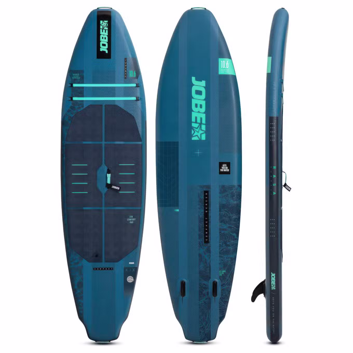 Jobe Aero Rasa Compact SUP 10ft6 Board - Top Side Bottom View
