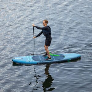 Jobe Rasa Compact SUP Board Action Shot on the water
