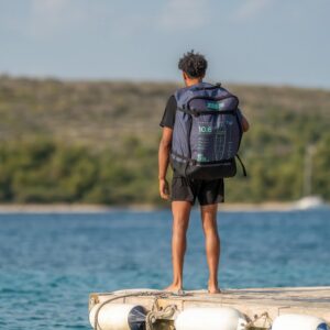 Jobe Rasa Compact SUP Board Action Shot backpack