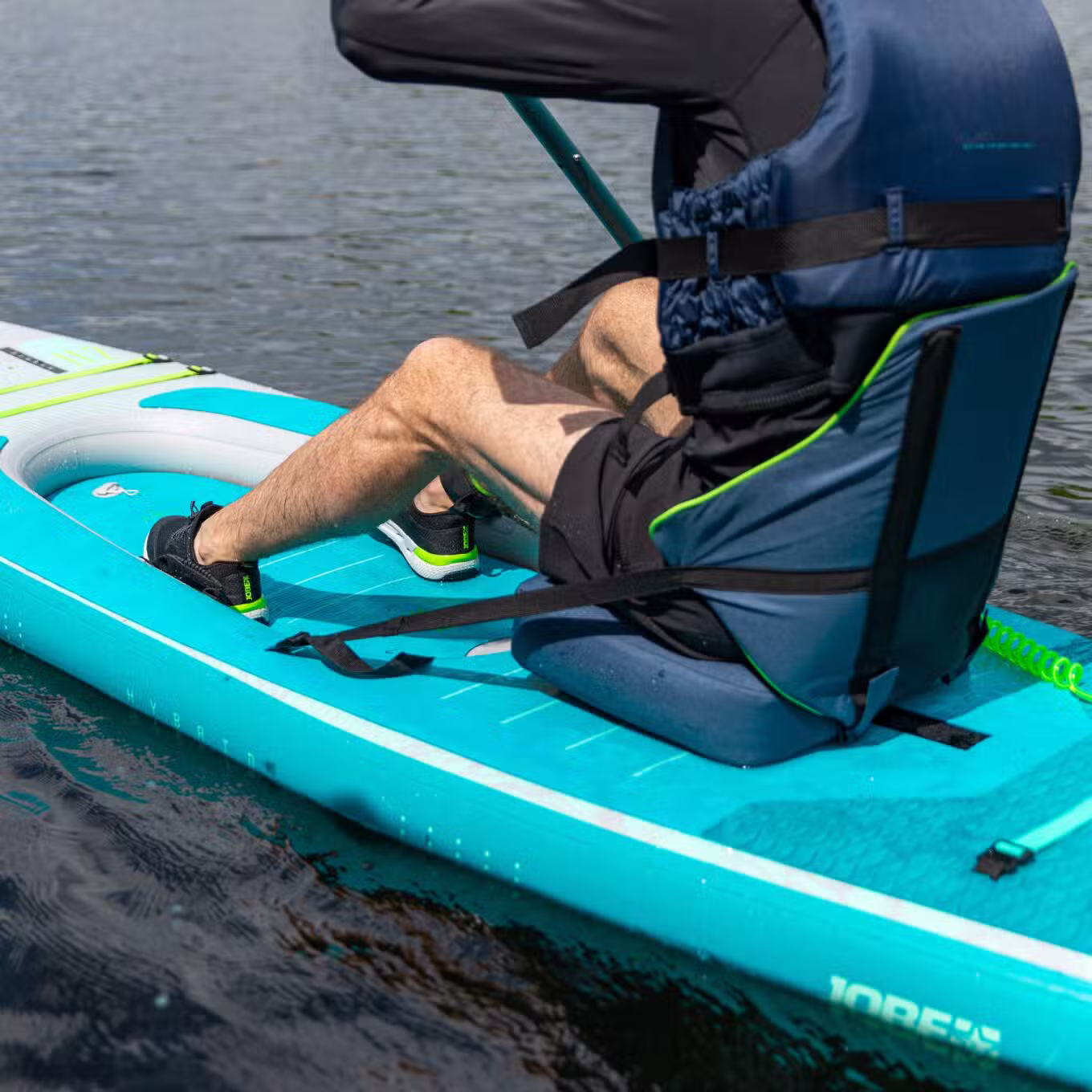 Jobe Tana Hybrid SUP Premium Board Kayak Setup Action Shot
