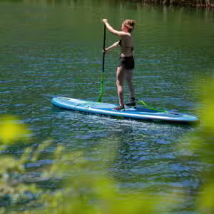 Jobe Yarra 10 FT 6 Inflatable Paddleboard in Steel Blue Action Shot 2
