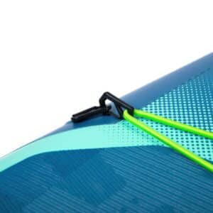 Jobe Yarra 10.6 Inflatable Paddle Board in Steel Blue Bungee Clip Close Up