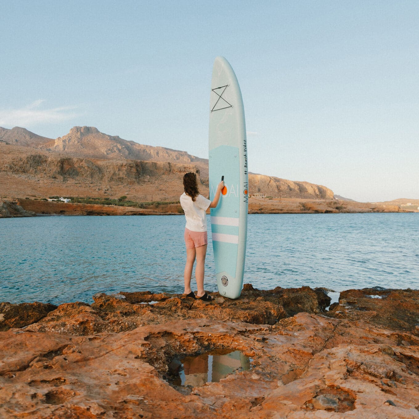 MOAI Beach Vibes 11' Ocean SUP Action Shot Crete