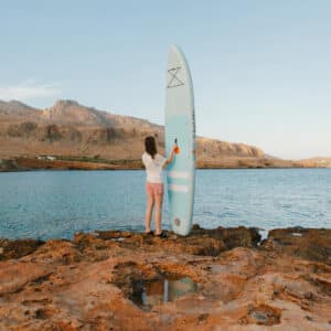 MOAI Beach Vibes 11' Ocean SUP Action Shot Crete