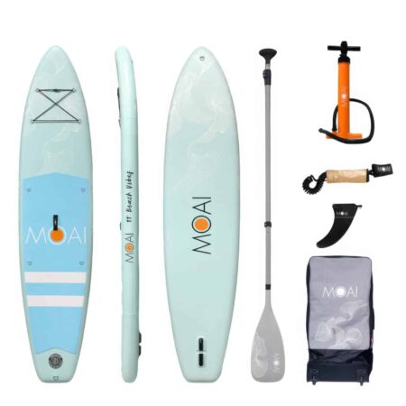 MOAI Beach Vibes 11' Ocean SUP Package Detailed