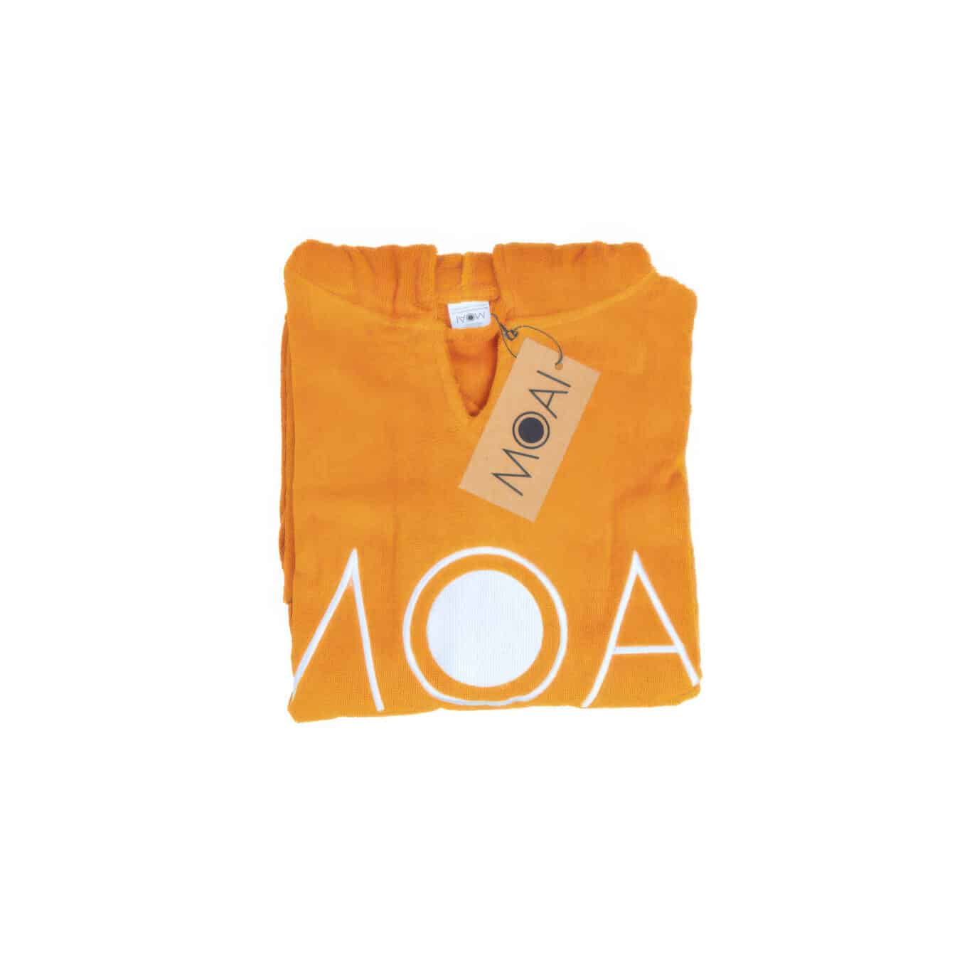 MOAI Kids Cotton Towelling Robe Orange-2