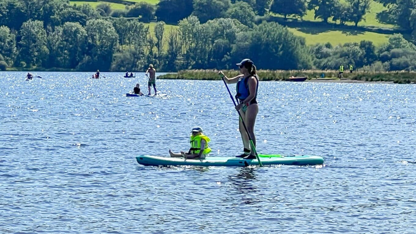 Family test the Jobe Loa at a SUP Funk paddleboard demo day