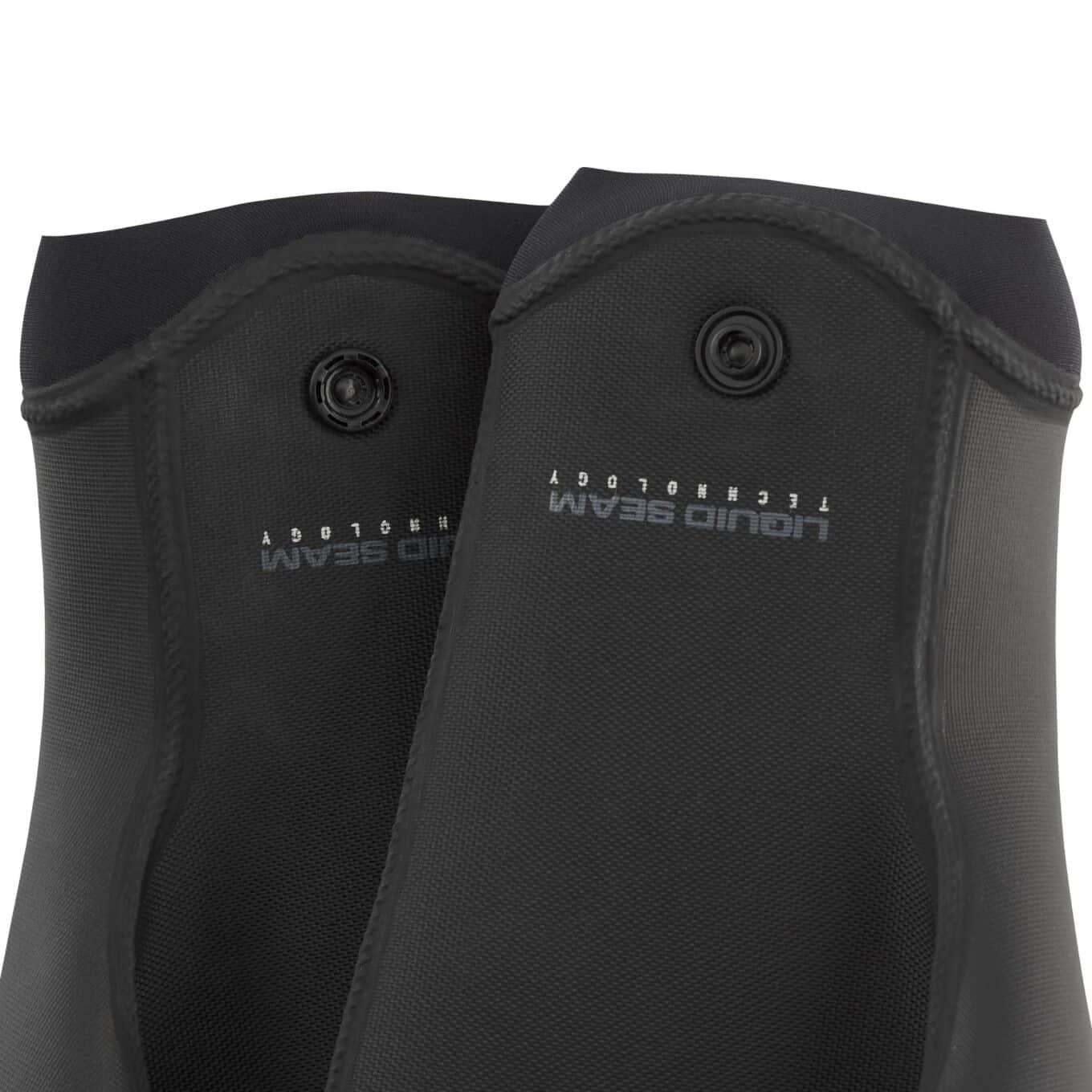 Close-up of the NRS Maverick glove cuffs showing the pairing snap fasteners and sealed seams.