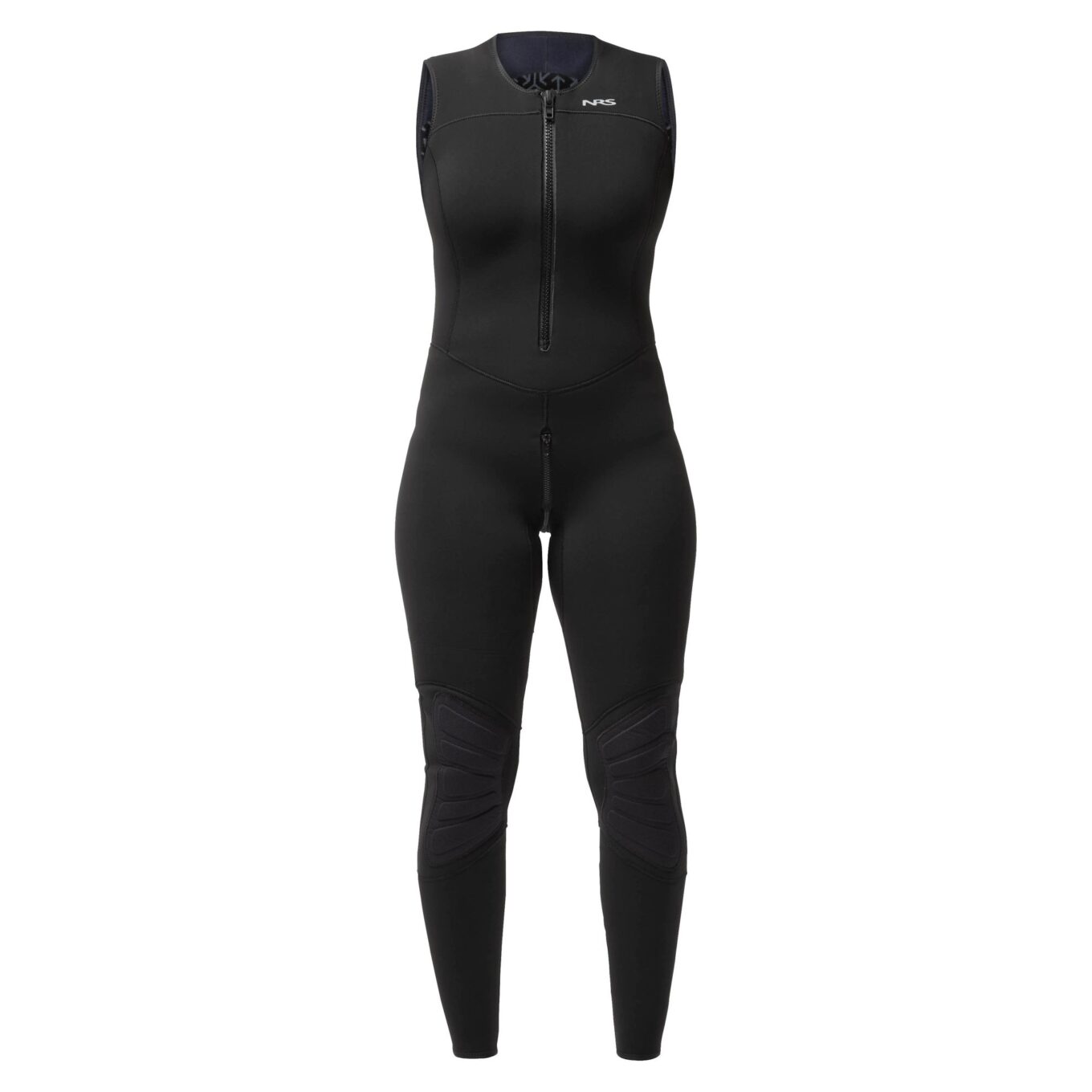 Black NRS Women’s 3.0 Ultra Jane Wetsuit with front and relief zips, front view