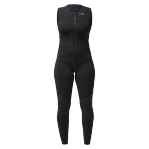 Black NRS Women’s 3.0 Ultra Jane Wetsuit with front and relief zips, front view