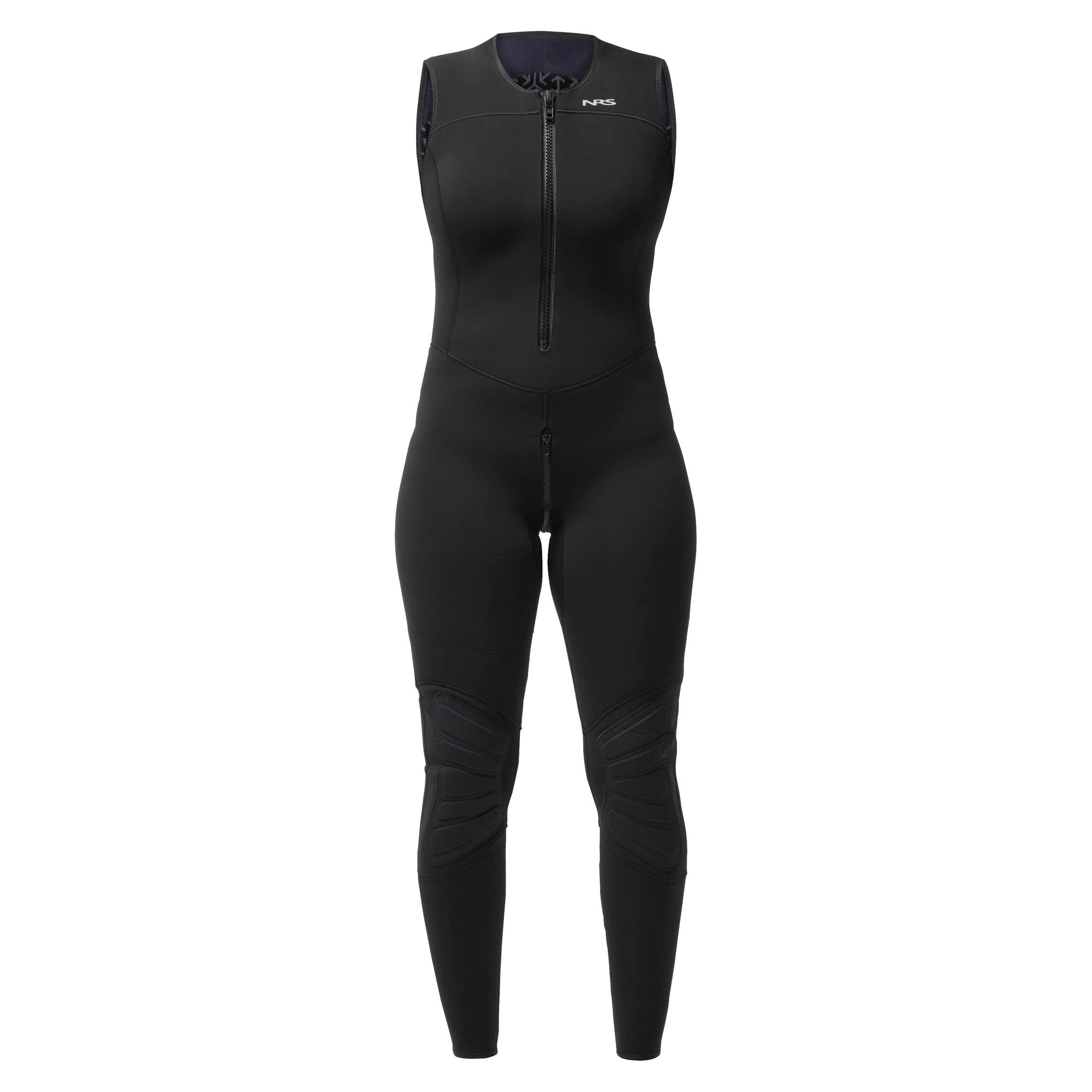 Black NRS Women’s 3.0 Ultra Jane Wetsuit with front and relief zips, front view